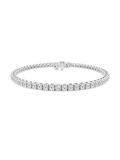 Saks Fifth Avenue Collection Women's 14K White Gold & 5.00 TCW Lab-Grown Diamond Tennis Bracelet - White Gold | Thumbnail 1