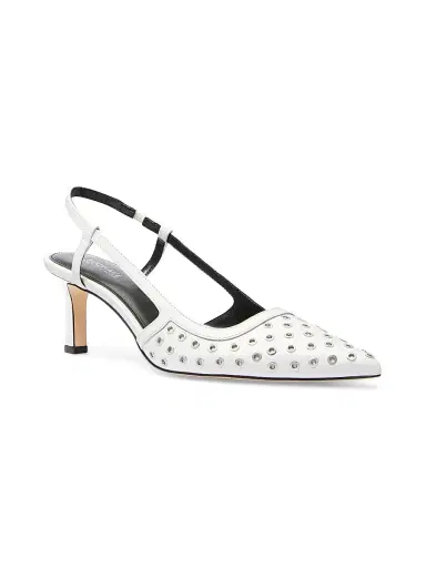 MICHAEL Michael Kors Women's Alora Grommet Slingback Pumps - Optic White | Thumbnail 2