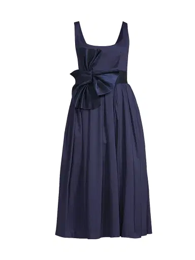 Hutch Women's Paige Sateen Midi-Dress - Navy | Thumbnail 1