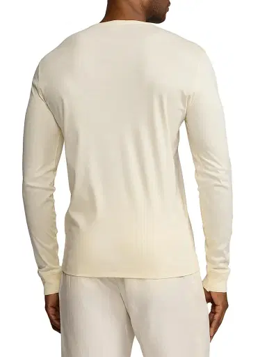 Ralph Lauren Purple Label Men's Interlock Henley Shirt - Classic Cream | Thumbnail 5