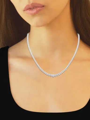 Saks Fifth Avenue Collection Women's 14K White Gold & Natural Diamond Riviera Necklace/5.00-15.00 TCW - 15 Tcw | Thumbnail 2