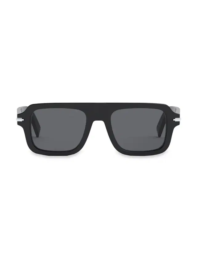 Men's BlackSuit N21 52MM Rectangular Sunglasses - Black