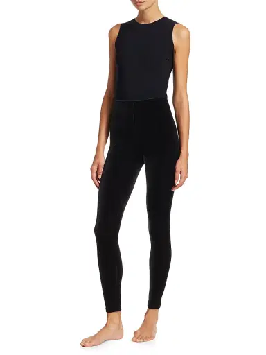 Commando Women's Classic Velvet Leggings - Black | Thumbnail 2 Commando Women's Classic Velvet Leggings - Black | Thumbnail 2