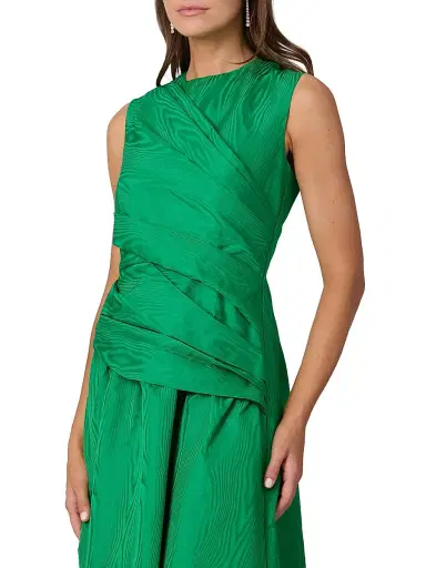 Shoshanna Women's Gabriele Moire Draped Maxi Dress | Thumbnail 4