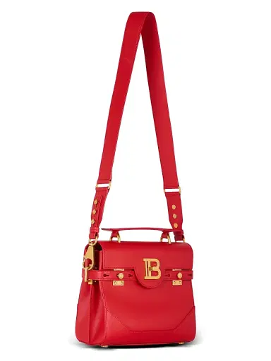 Balmain Women's B-Buzz 23 Leather Top Handle Bag - Rouge | Thumbnail 4