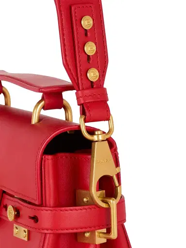Balmain Women's B-Buzz 23 Leather Top Handle Bag - Rouge | Thumbnail 5