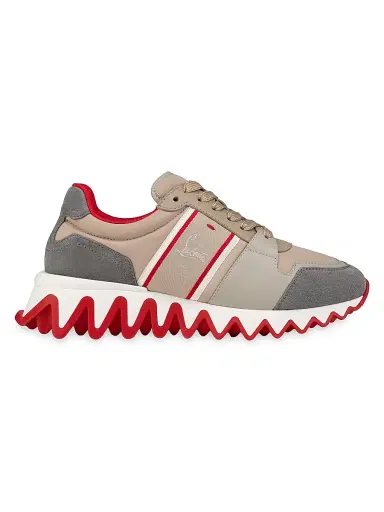 Christian Louboutin Women's Nastroshark Leather Sneakers - Version Saharienne | Thumbnail 1