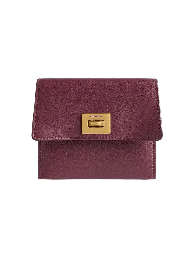 Balenciaga Women's Rodeo Card Holder with Flap - Burgundy