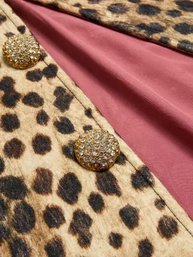 Valentino Garavani Women's Jaguar Spots Printed Wool Cloth Caban - Animal Print | Thumbnail 6