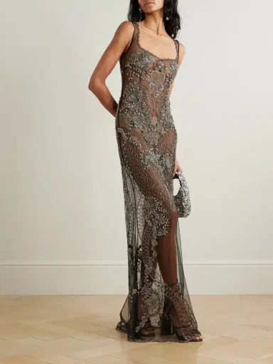 Clio Peppiatt Cora Embellished Tulle Gown | Thumbnail 2 Clio Peppiatt Cora Embellished Tulle Gown | Thumbnail 2