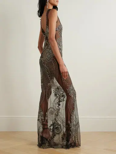 Clio Peppiatt Cora Embellished Tulle Gown | Thumbnail 3 Clio Peppiatt Cora Embellished Tulle Gown | Thumbnail 3