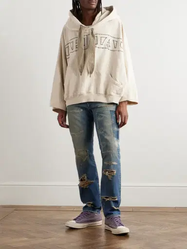 KAPITAL Monkey CISCO Speakeasy Slim-Fit Distressed Denim Jeans - Men | Thumbnail 2 KAPITAL Monkey CISCO Speakeasy Slim-Fit Distressed Denim Jeans - Men | Thumbnail 2