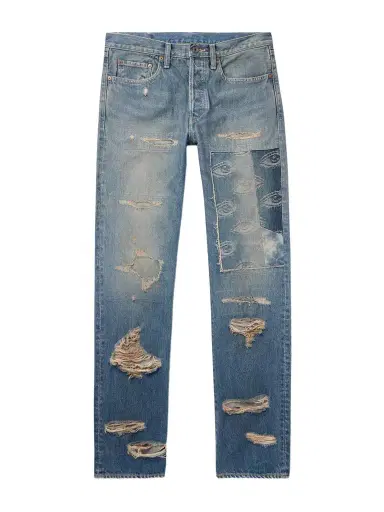 KAPITAL Monkey CISCO Speakeasy Slim-Fit Distressed Denim Jeans - Men | Thumbnail 1 KAPITAL Monkey CISCO Speakeasy Slim-Fit Distressed Denim Jeans - Men | Thumbnail 1