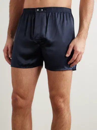 Derek Rose Bailey Silk-Satin Boxer Shorts - Men | Thumbnail 2