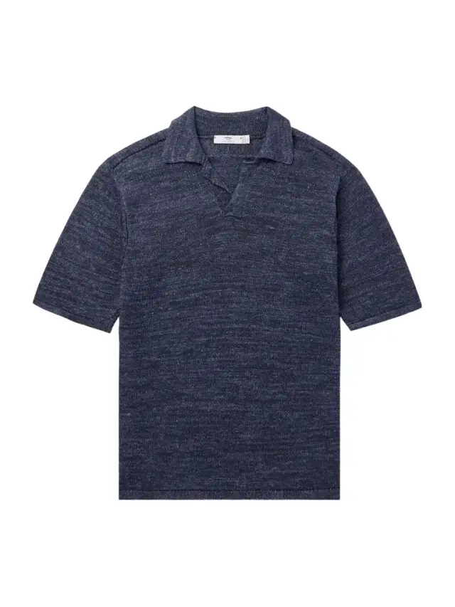 INIS MEAIN Knitted Linen Polo Shirt - Men