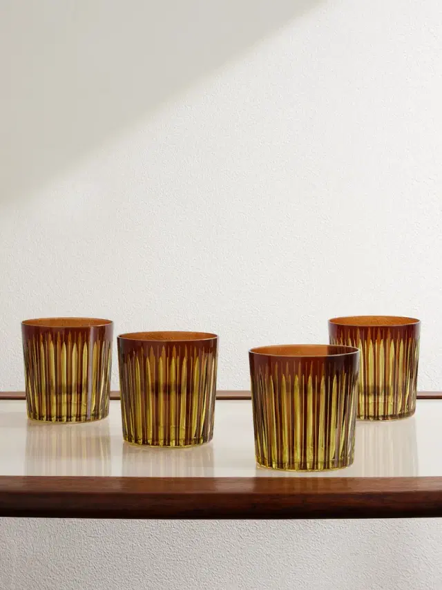 L'Objet Prism Set of Four Double Old Fashioned Glasses - Men