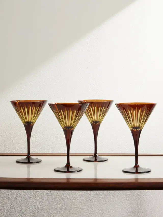 L'Objet Prism Set of Four Martini Glasses - Men