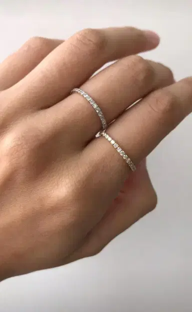 Wish Fine Jewelry 0.60cts Diamond 18K Gold Eternity Ring | Thumbnail 1