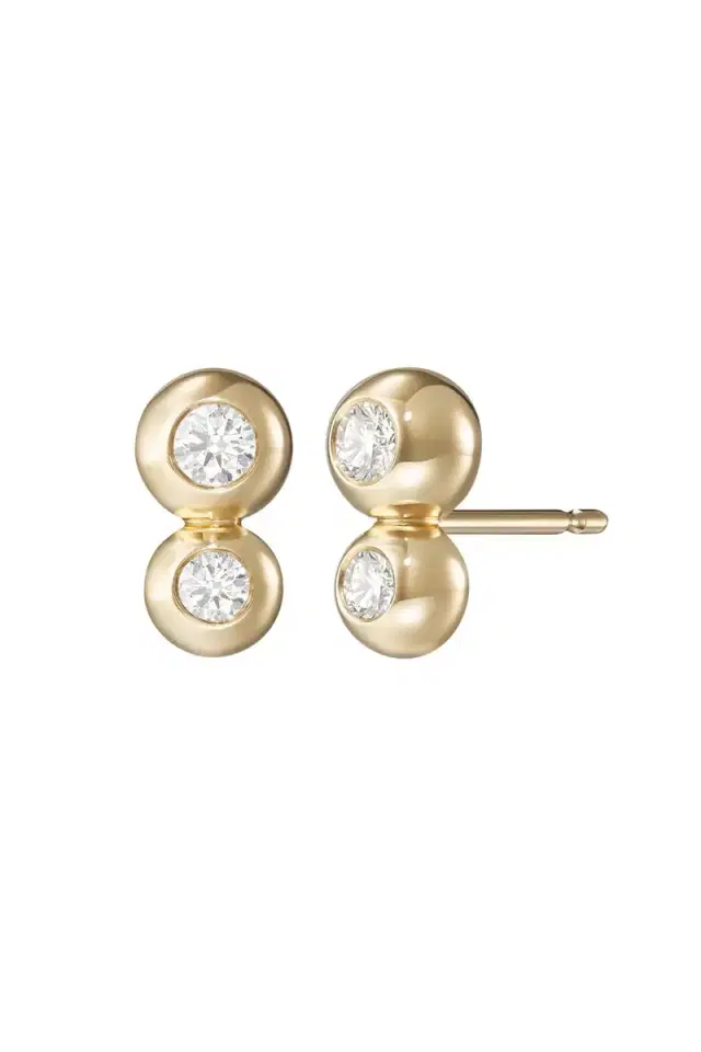 Melissa Kaye Small Audrey Double Stud Earrings