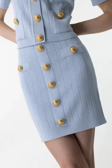 Balmain Two Pocket Button Skirt | Thumbnail 3