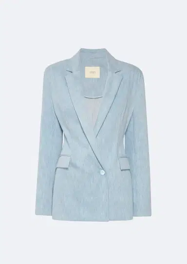 LAPOINTE Washed Denim Fitted Blazer | Thumbnail 4 LAPOINTE Washed Denim Fitted Blazer | Thumbnail 4