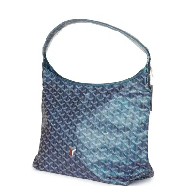 Goyard Goyard Goyardine Pearly Blue Boheme PM Hobo Bag Palladium Hardware | Thumbnail 3