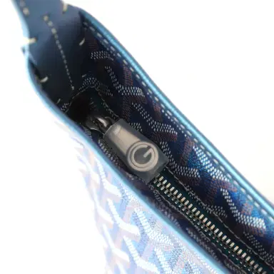 Goyard Goyard Goyardine Pearly Blue Boheme PM Hobo Bag Palladium Hardware | Thumbnail 7