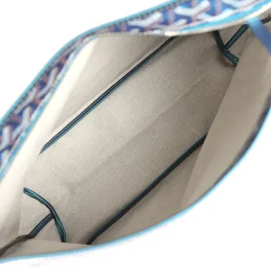 Goyard Goyard Goyardine Pearly Blue Boheme PM Hobo Bag Palladium Hardware | Thumbnail 9
