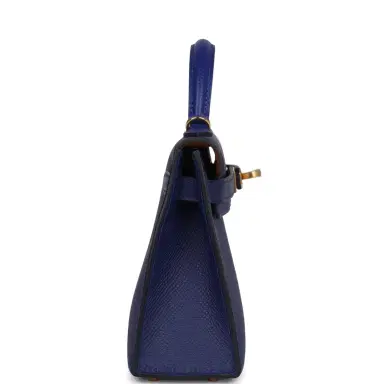 HERMÈS Hermes Casaque Kelly Sellier 20 Bleu Electric and Bleu Encre Epsom Gold Hardware | Thumbnail 3 HERMÈS Hermes Casaque Kelly Sellier 20 Bleu Electric and Bleu Encre Epsom Gold Hardware | Thumbnail 3