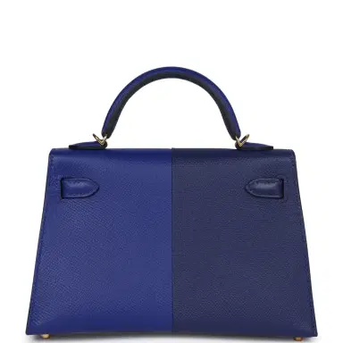 HERMÈS Hermes Casaque Kelly Sellier 20 Bleu Electric and Bleu Encre Epsom Gold Hardware | Thumbnail 4 HERMÈS Hermes Casaque Kelly Sellier 20 Bleu Electric and Bleu Encre Epsom Gold Hardware | Thumbnail 4