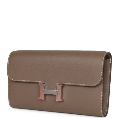 HERMÈS Hermes Constance Wallet To Go Etoupe Evercolor Palladium Hardware | Thumbnail 5 HERMÈS Hermes Constance Wallet To Go Etoupe Evercolor Palladium Hardware | Thumbnail 5
