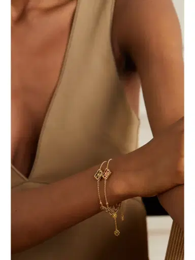 Buccellati Opera Tulle 18-karat Gold And Enamel Bracelet | Thumbnail 5