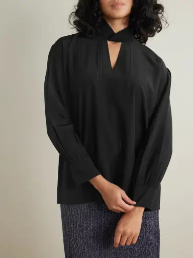 Joseph Rivoli Silk Crepe De Chine Blouse | Thumbnail 3