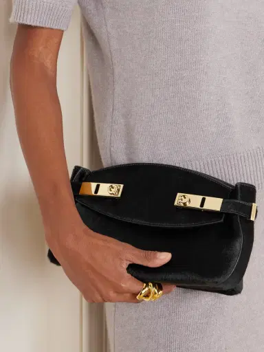 Ferragamo Hug Small Embellished Pony Hair Shoulder Bag | Thumbnail 6