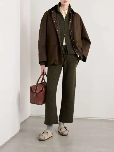 The Elder Statesman Ribbed Cashmere Track Pants | Thumbnail 2