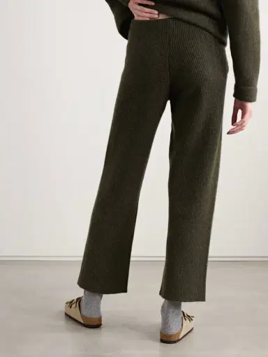 The Elder Statesman Ribbed Cashmere Track Pants | Thumbnail 4