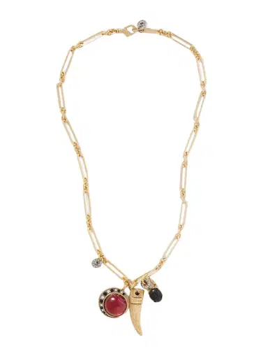 MAISON MAYLE Long Links Combo Gold-plated, Crystal And Enamel Necklace | Thumbnail 1