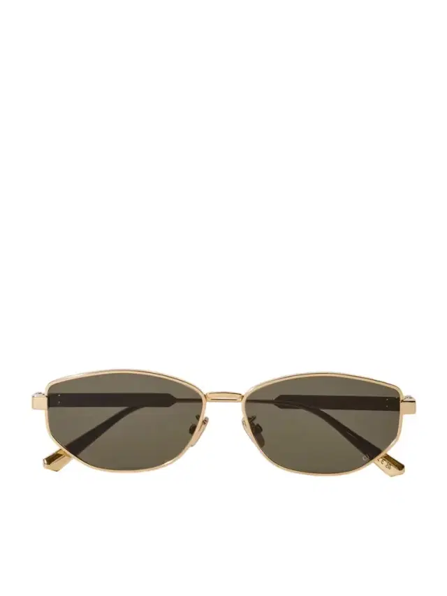 DIOR Eyewear Diorcannage B1u Oval-frame Gold-tone Sunglasses