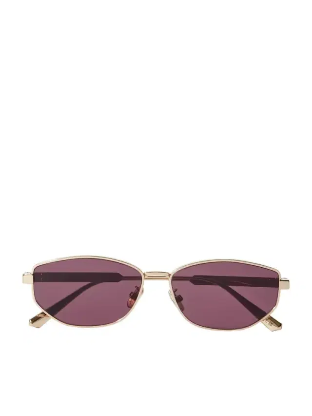 DIOR Eyewear Diorcannage B1u Oval-frame Rose Gold-tone Sunglasses