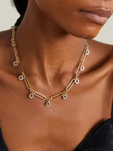MAISON MAYLE La Ronde Gold-plated And Silver-tone Crystal Necklace | Thumbnail 2