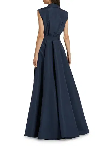 Carolina Herrera Women's Sleeveless Silk Trench Gown - Midnight - Size 4 | Thumbnail 5 Carolina Herrera Women's Sleeveless Silk Trench Gown - Midnight - Size 4 | Thumbnail 5