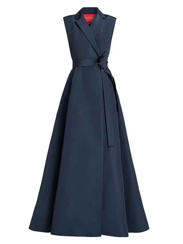Carolina Herrera Women's Sleeveless Silk Trench Gown - Midnight