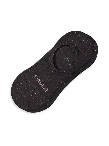 Bombas Women's Donegal Speckled Cotton-Blend No-Show Socks - Black - Size Small | Thumbnail 1