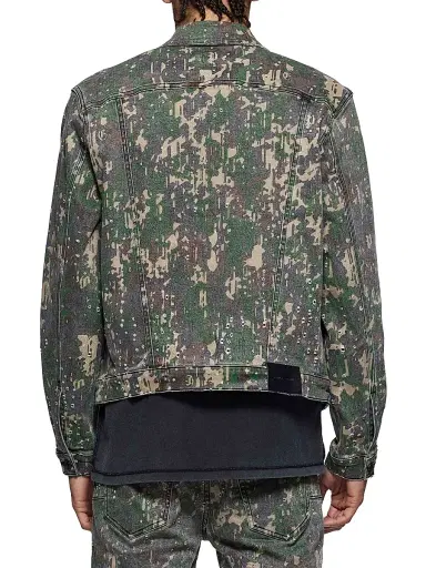 Purple Brand Men's Militaire Buckshot Trucker Jacket - All Over Print | Thumbnail 2