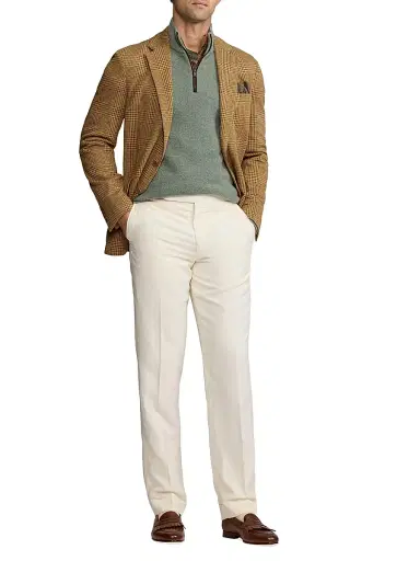 Ralph Lauren Purple Label Men's Birdseye Cashmere Quarter-Zip Sweater - Sea Spray | Thumbnail 2 Ralph Lauren Purple Label Men's Birdseye Cashmere Quarter-Zip Sweater - Sea Spray | Thumbnail 2