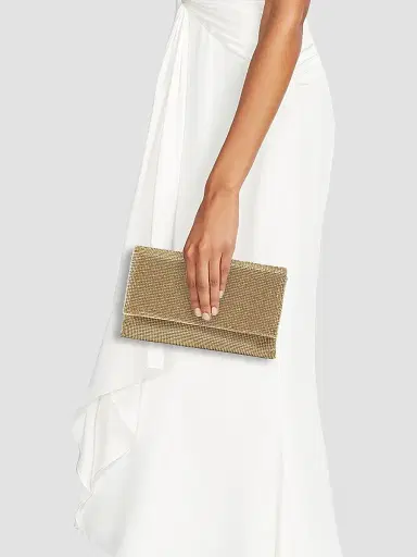 Whiting & Davis Women's Gemma Mesh Clutch - Gold | Thumbnail 3 Whiting & Davis Women's Gemma Mesh Clutch - Gold | Thumbnail 3