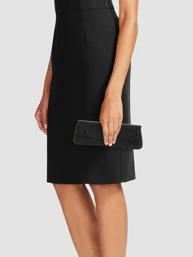 Whiting & Davis Women's Crystal Flower Clutch - Black | Thumbnail 3 Whiting & Davis Women's Crystal Flower Clutch - Black | Thumbnail 3