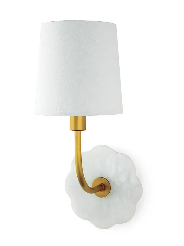 Classics Camilla Bent Arm Sconce - White