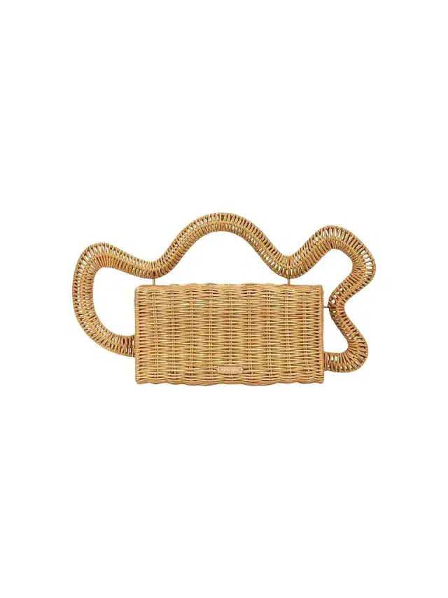 Cult Gaia Women's Elsa Rattan Clutch - Natural