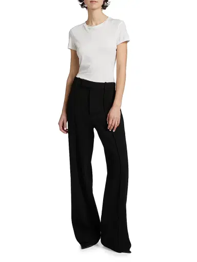 Proenza Schouler Women's Weyes Crêpe Straight-Leg Pants - Black - Size 14 | Thumbnail 2 Proenza Schouler Women's Weyes Crêpe Straight-Leg Pants - Black - Size 14 | Thumbnail 2
